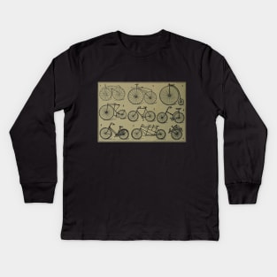 Vintage Bicycles Kids Long Sleeve T-Shirt